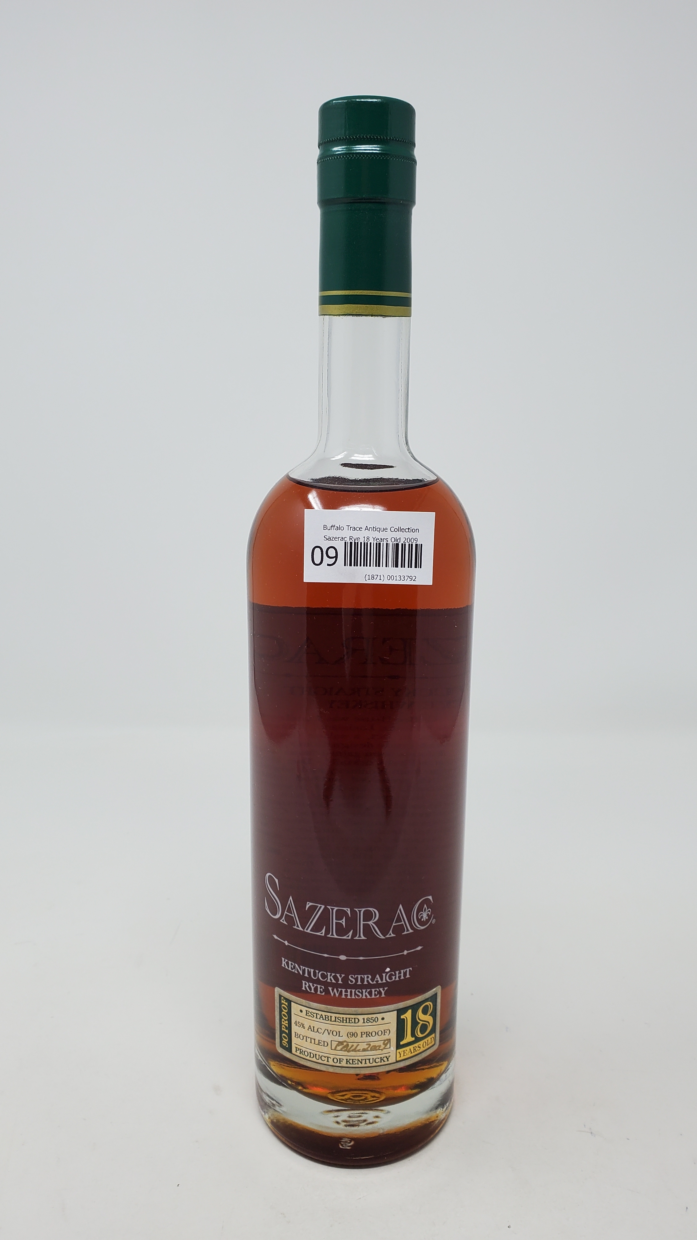 Buffalo Trace Antique Collection Sazerac Rye 18 Years Old 2009 Release